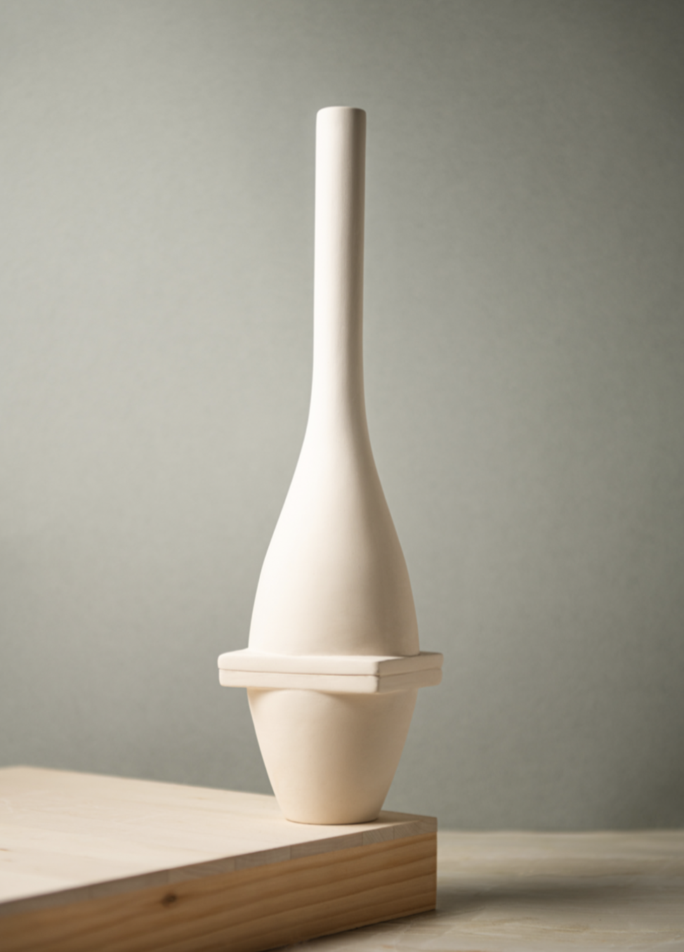 Simply ceramic vase wide