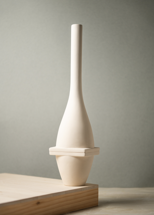 Simply ceramic vase wide